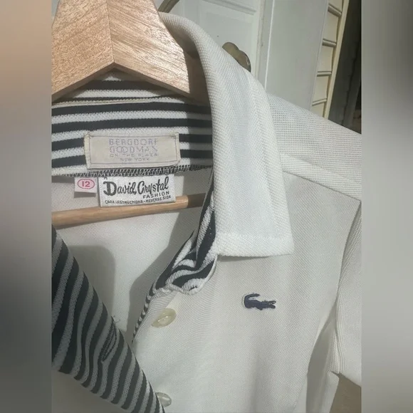 Vtg 1960’s David Crystal For Bergdorf Goodman New York White T Shirt Dress 12 - Picture 7 of 11